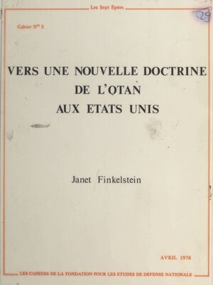 cover image of Vers une nouvelle doctrine de l'OTAN aux États-Unis